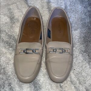 Nautica Women's Beige Loafers with Silver Accent